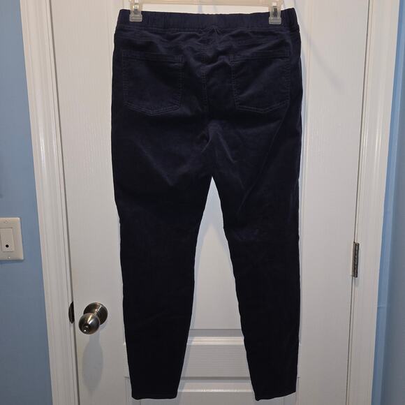 Eileen Fisher navy Corduroy pull on pants sz M - Picture 3 of 4